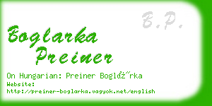 boglarka preiner business card